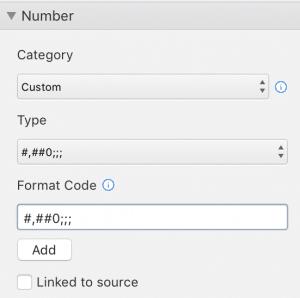 Ẩn 0 với định dạng số tùy chỉnh
